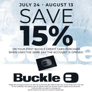 Buckle save 15% off icon